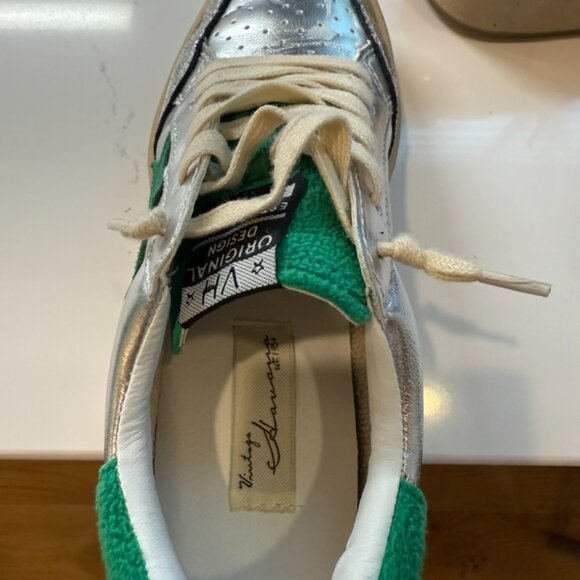Womens Vintage Havana Silver Green Star Sneakers, EUC, Anthropologie - Picture 4 of 5